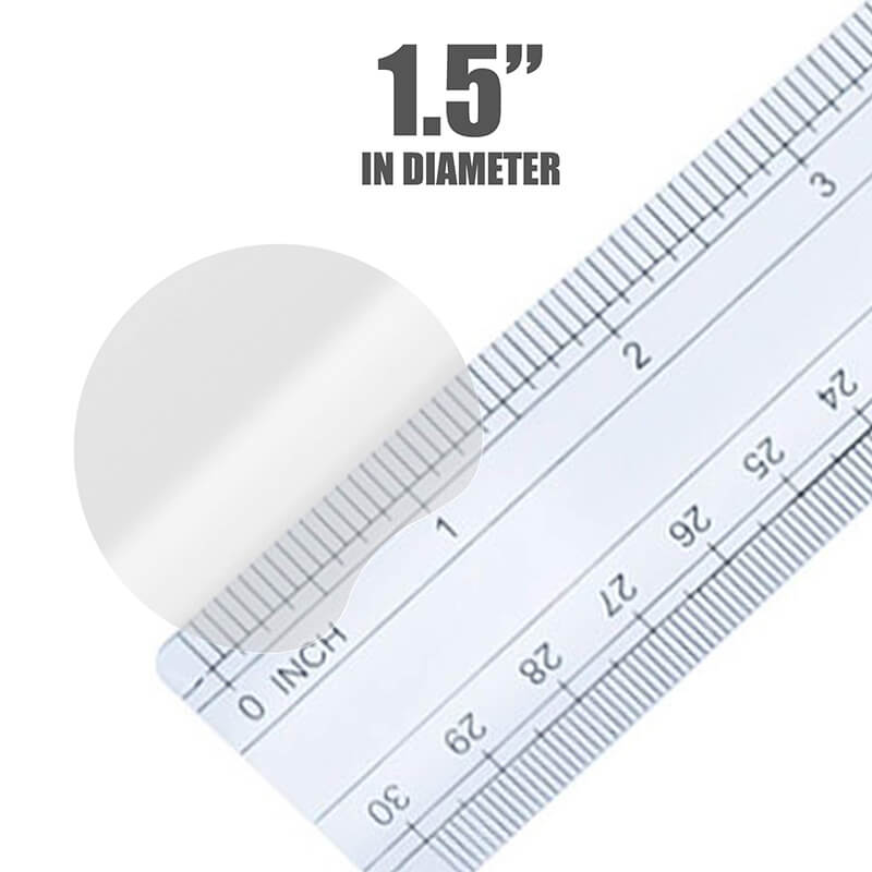 Crystal Clear Transparent Stickers, Round, 1.5-Inch, Self-Adhesive - 1000 Labels Per Roll