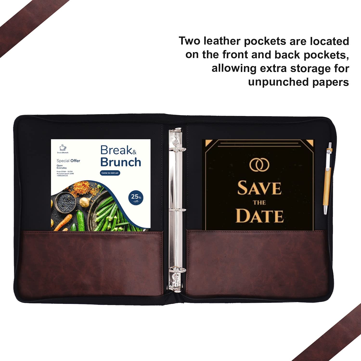Faulkner 3 Ring Zipper Binder