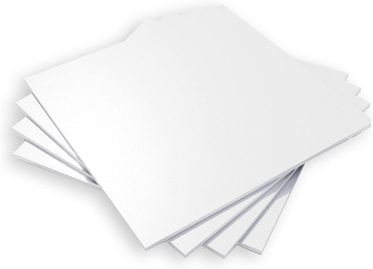 Expanded PVC Sheet – Lightweight Rigid Foam – 3mm (1/8 Inch) – 12 x 12 Inches – White – Ideal for Signage, Displays, and Digital/Screen Printing