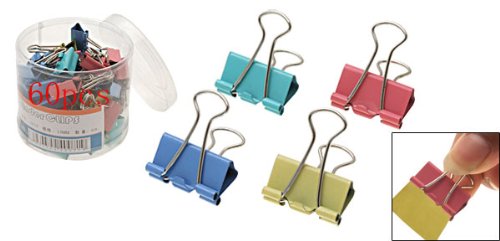 SOSW-60 Assorted Office File Organize Mini Metal Binder Clips Binder Binding 15mm - RingBinderDepot.com