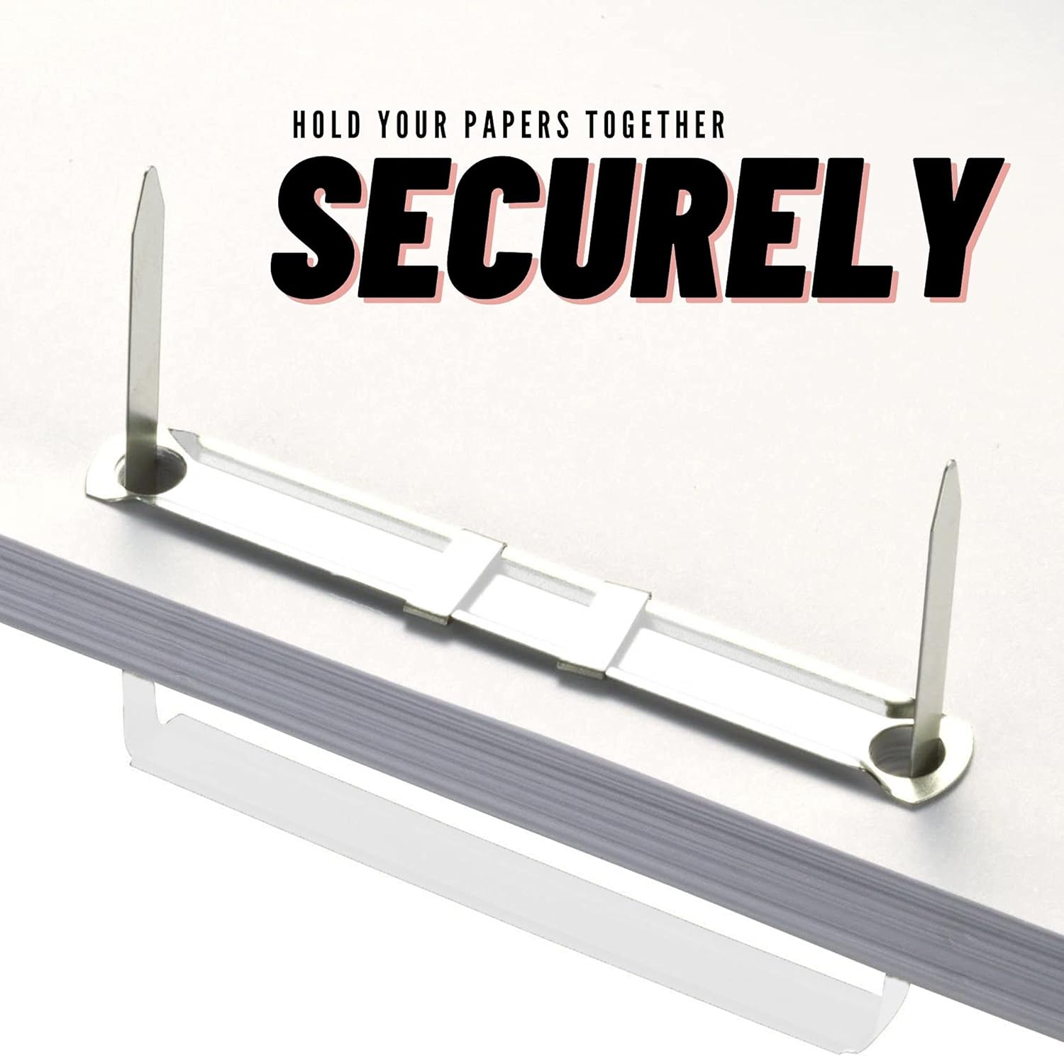 2 Inch Capacity Metal Prong Fastener with 2.75 Inch Bases