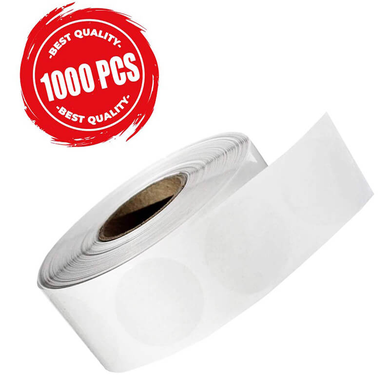 Crystal Clear Transparent Stickers, Round, 1.5-Inch, Self-Adhesive - 1000 Labels Per Roll
