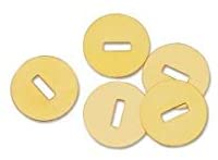 Brass Washers for Paper Fasteners/Brads, 1/2 Inch Slotted - 100 Pack