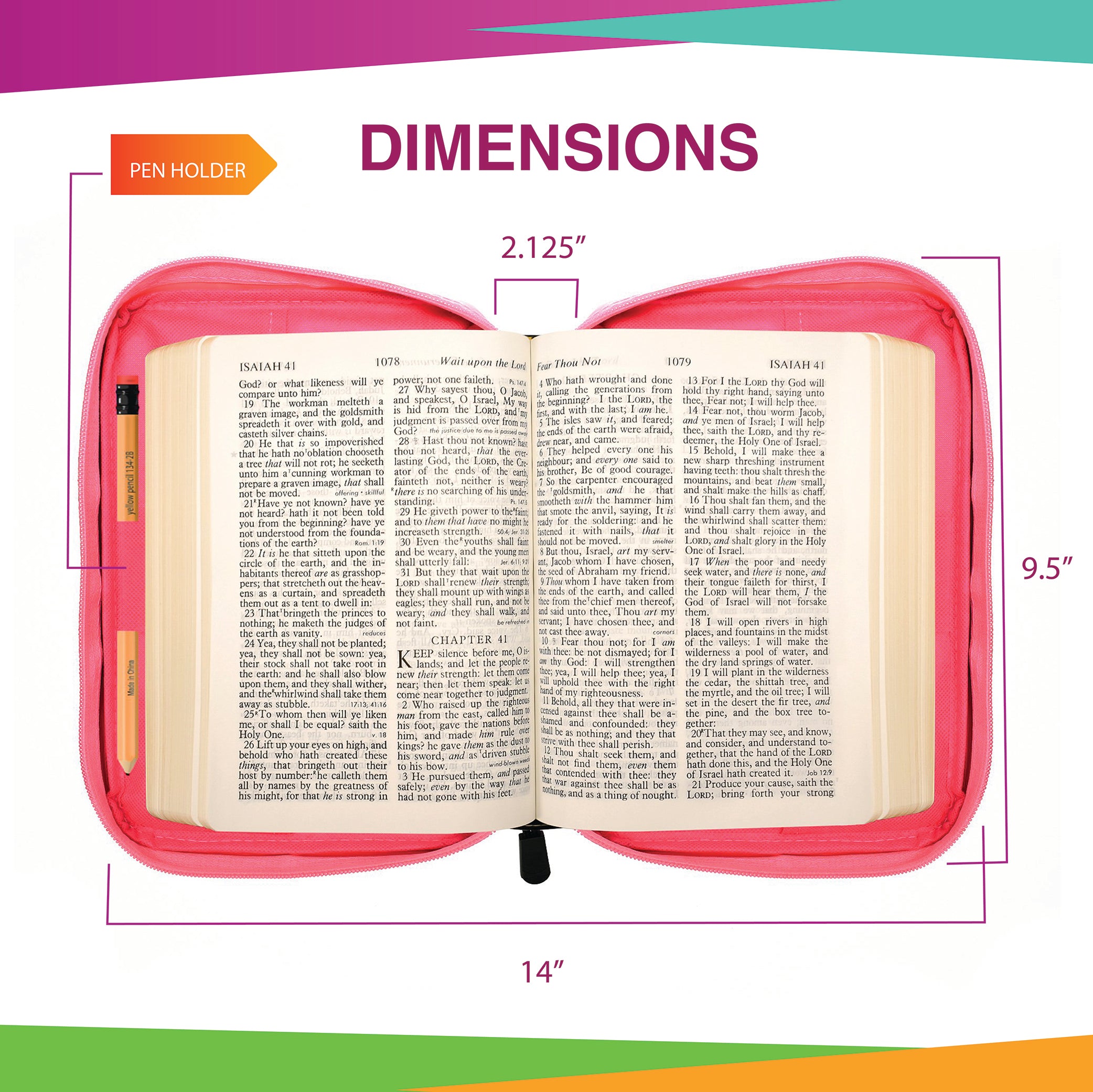 Children's Bible Cover - Pink - Medium Size