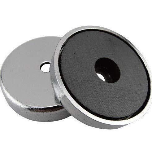 Disc Hole Magnet, 1.425 in x 0.3 in Strong Earth Round Industrial Magnets with 0.15 in Countersunk Hole, 12 lbs Powerful Pull Force - 10 Pack