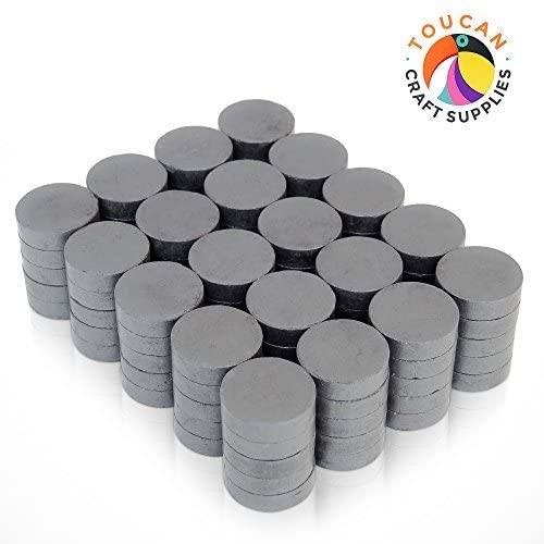 Ceramic Magnets – 100 Round Discs (0.7” x 0.2”) for Science Projects and Crafts