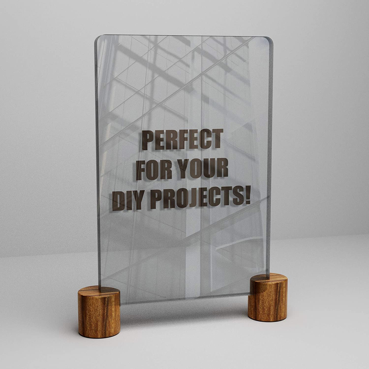 Clear Plexiglass Acrylic Sheet 12x12 Inches (1/2 inch Thickness) Unbreakable and Lightweight Substitute for Glasses- 1 Pack