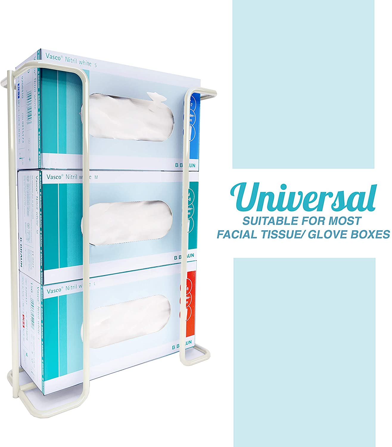 Glove and Facial Tissue wall-mounted dispenser